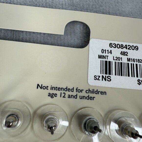 Vanity Multi-Color Stud Earrings Set Of 6 Pair Pierced Post Casual Collection - Picture 10 of 16